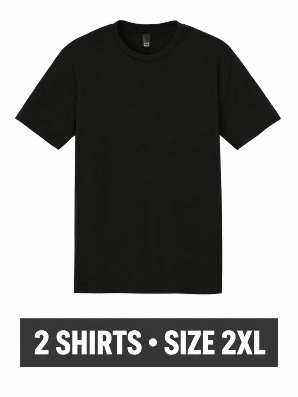 2 District Perfect Tri Tees Black 2XL DM130 New